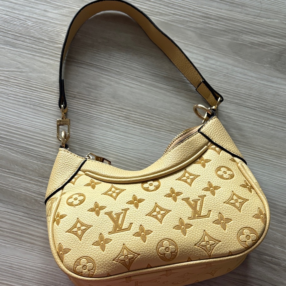 Pastel Yellow Monogram Shoulder Bag
